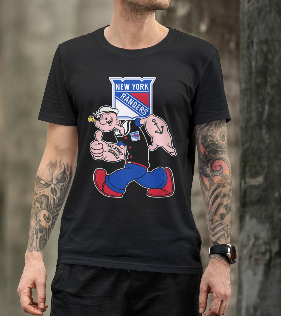 New York Rangers Popeye My Story Begins T-Shirt