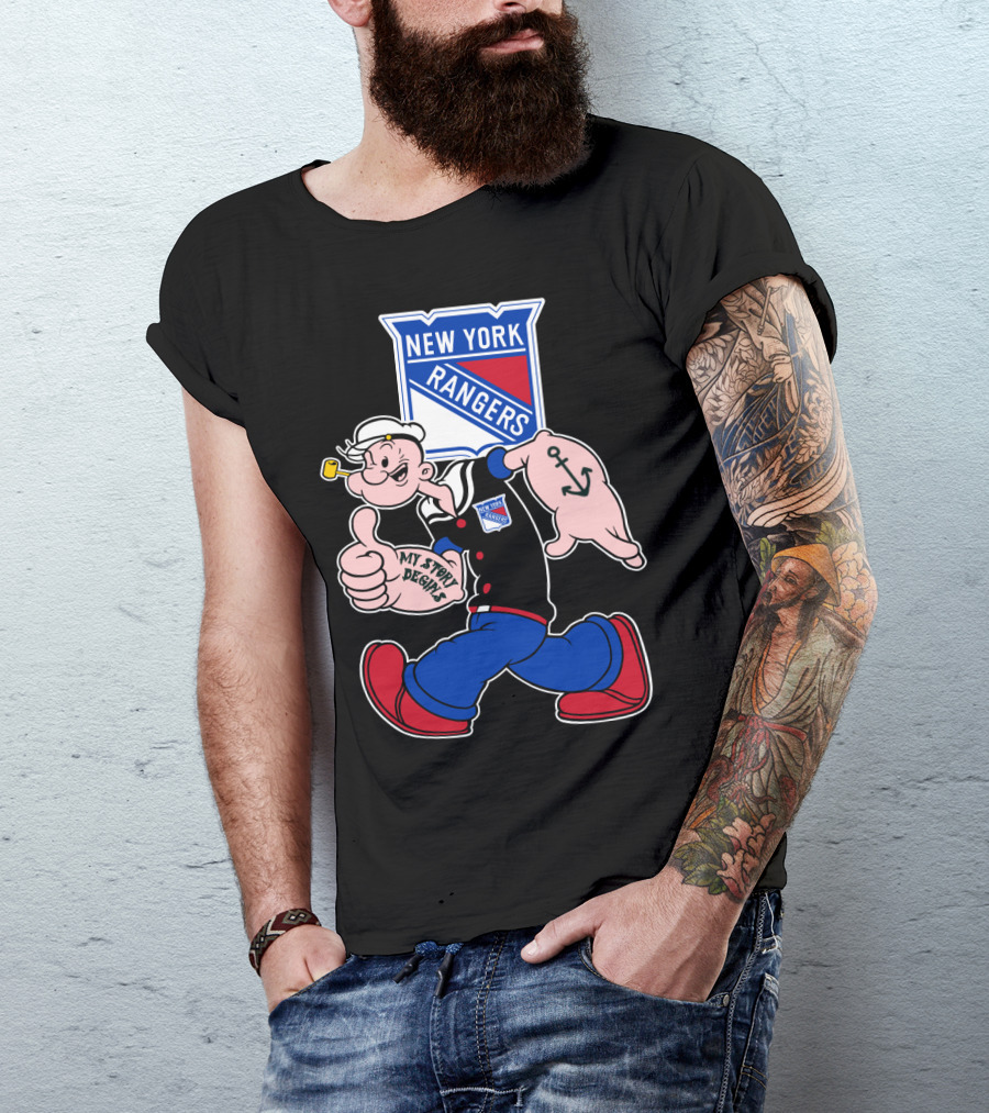 New York Rangers Popeye My Story Begins T-Shirt