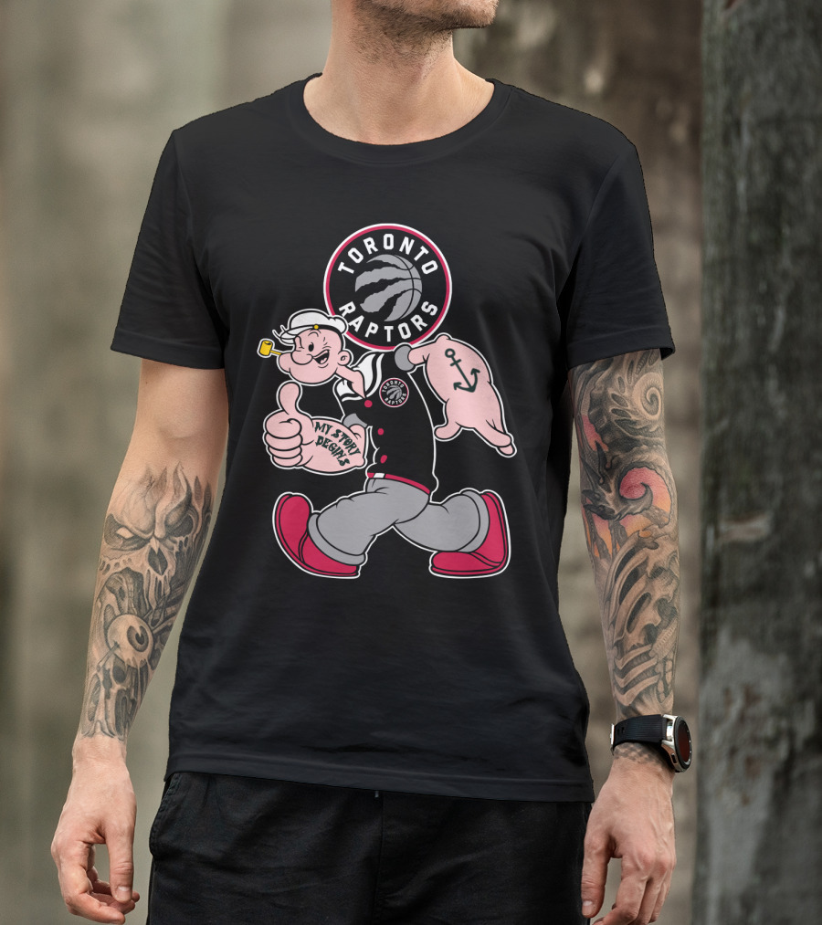 Toronto Raptors '95 My Story Begins Popeye T-Shirt