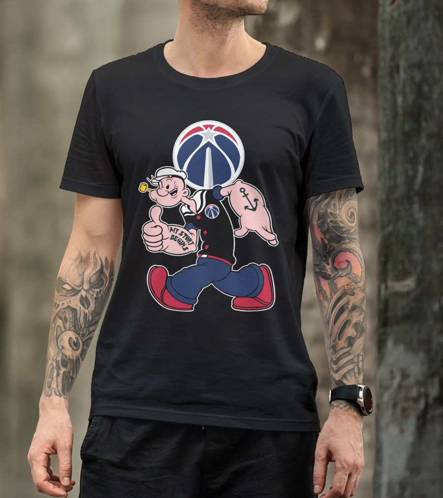 Washington Wizards Popeye My Story Designs T-Shirt