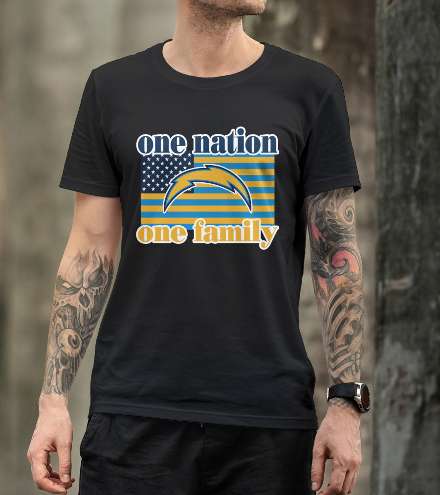 One Nation One Family Los Angeles Chargers T-Shirt