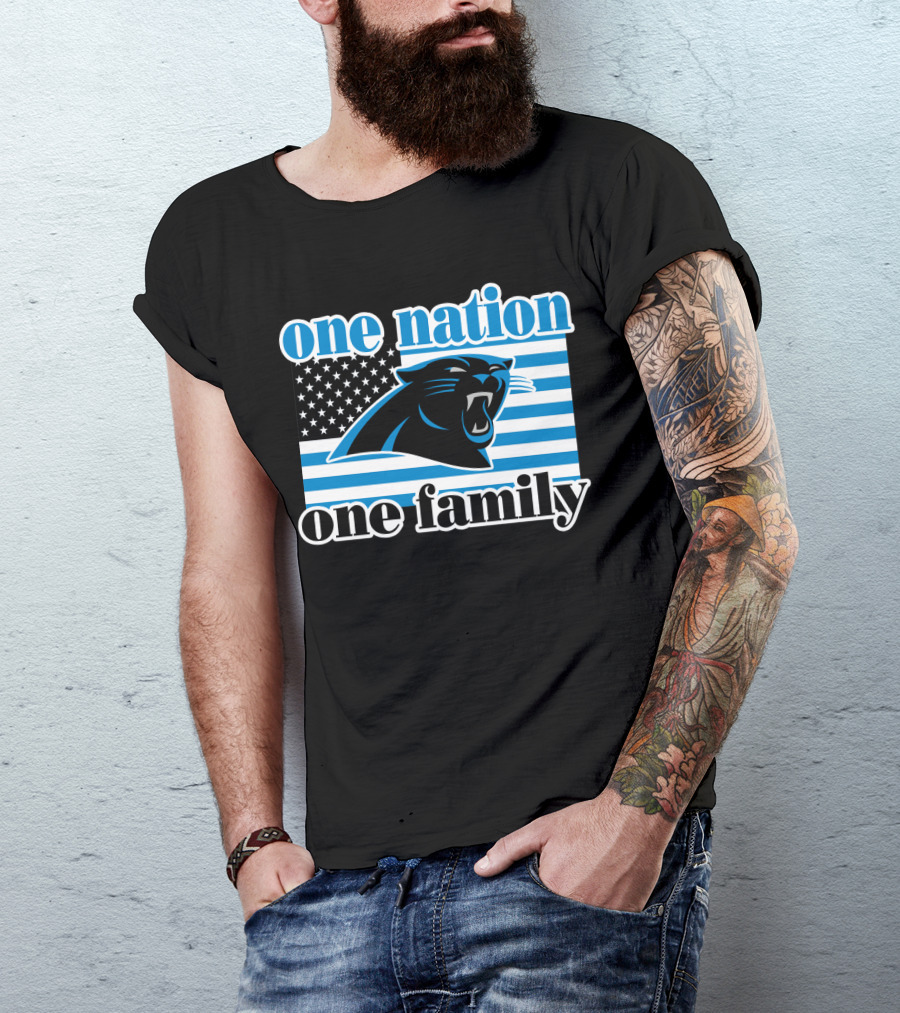 One Nation One Family Carolina Panthers 28 T-Shirt