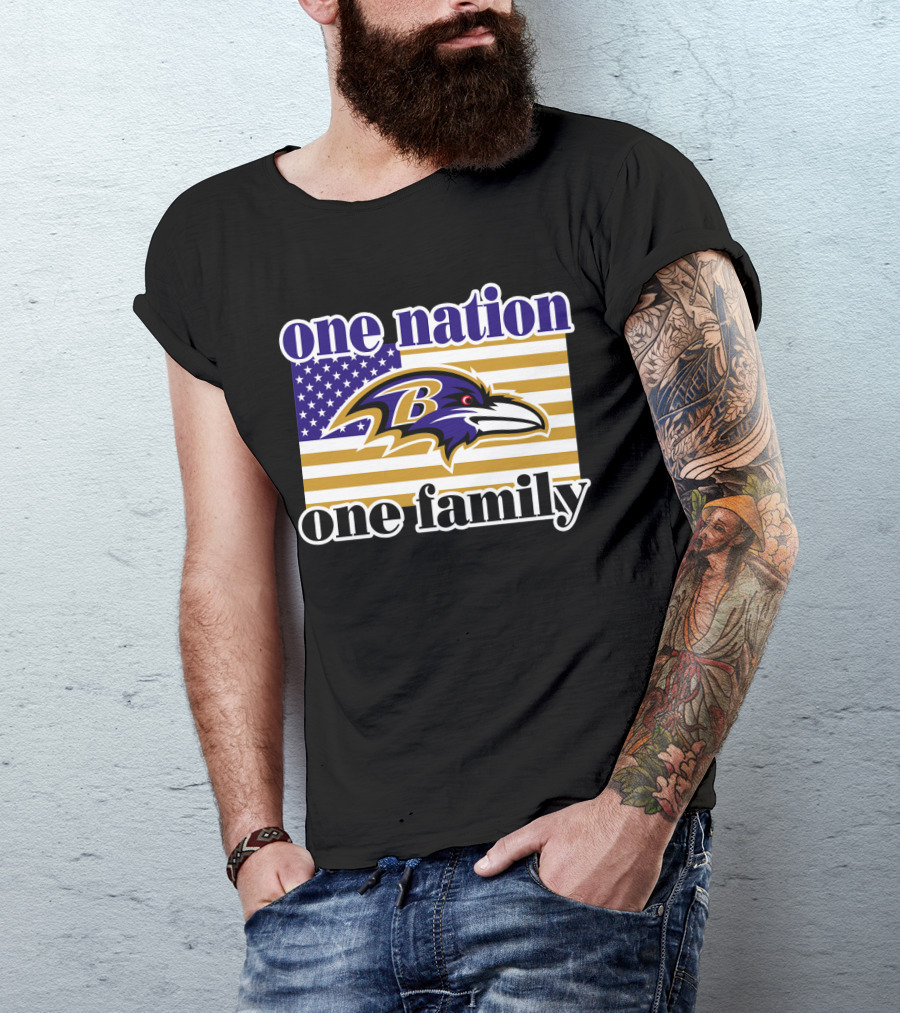 Baltimore Ravens One Nation One Family T-Shirt