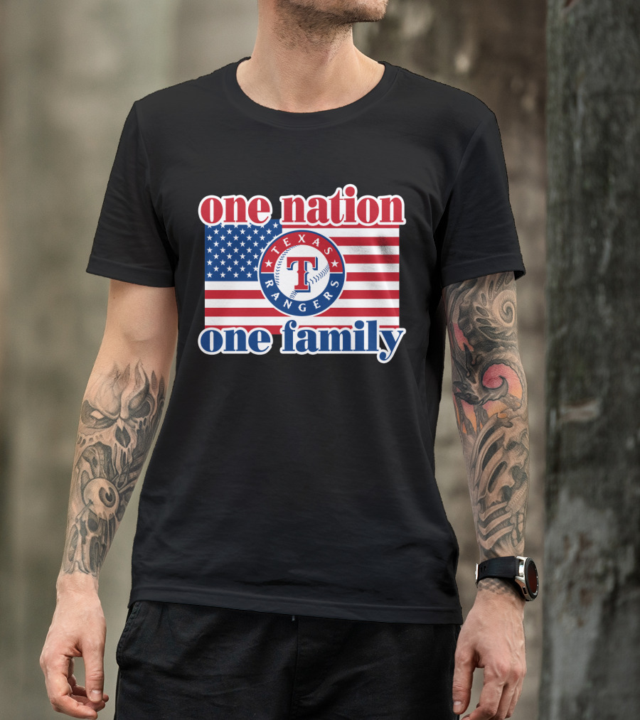 Texas Rangers One Nation One Family T-Shirt