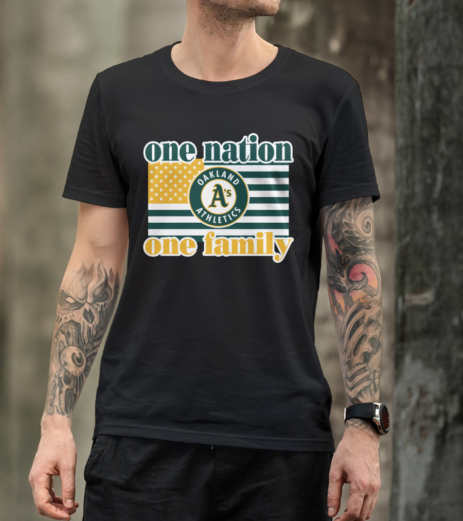 One Nation One Family Oakland Athletics T-Shirt