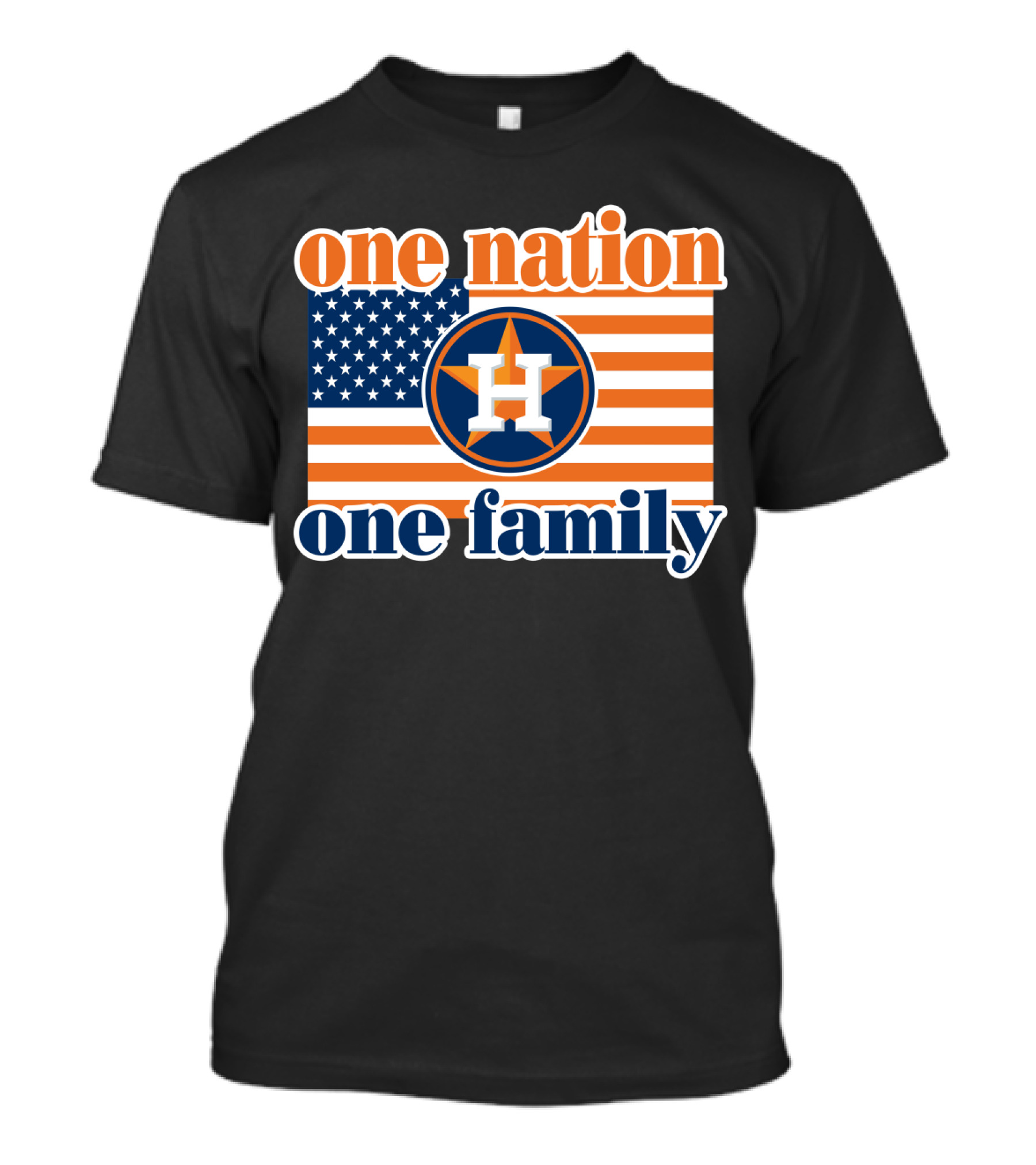 One Nation One Family 51 Houston Astros Patriotic T-Shirt