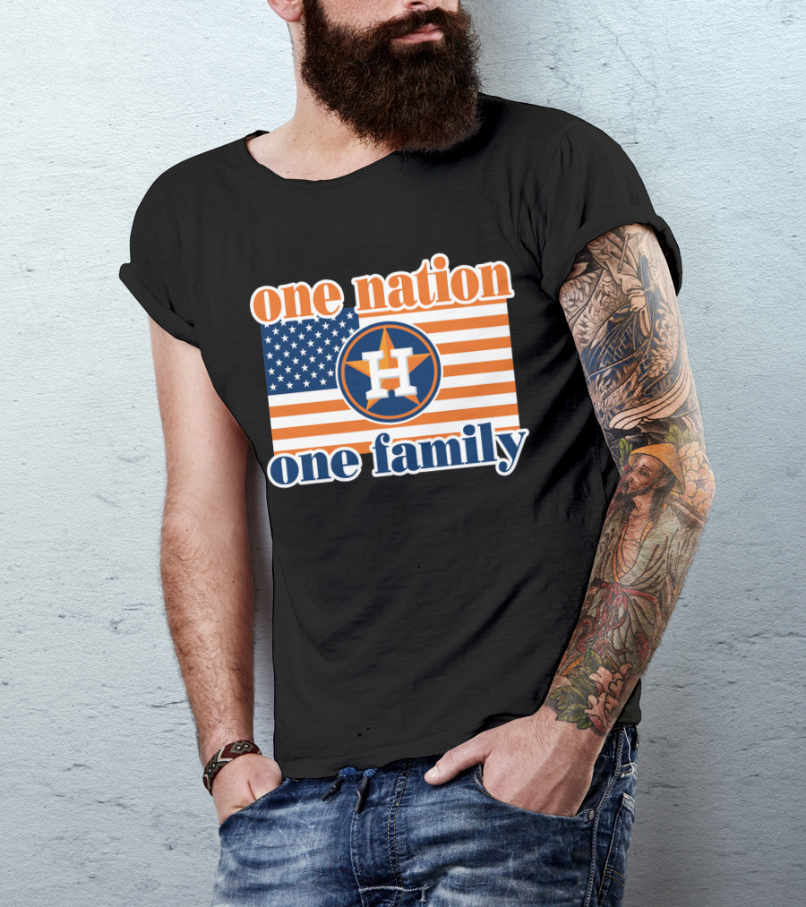 One Nation One Family 51 Houston Astros Patriotic T-Shirt