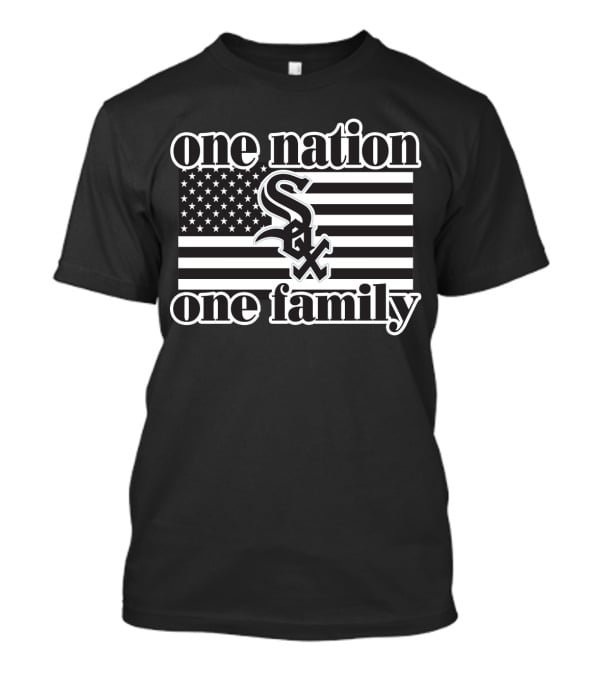 One Nation One Family Chicago White Sox American Flag Vintage Style T-Shirt