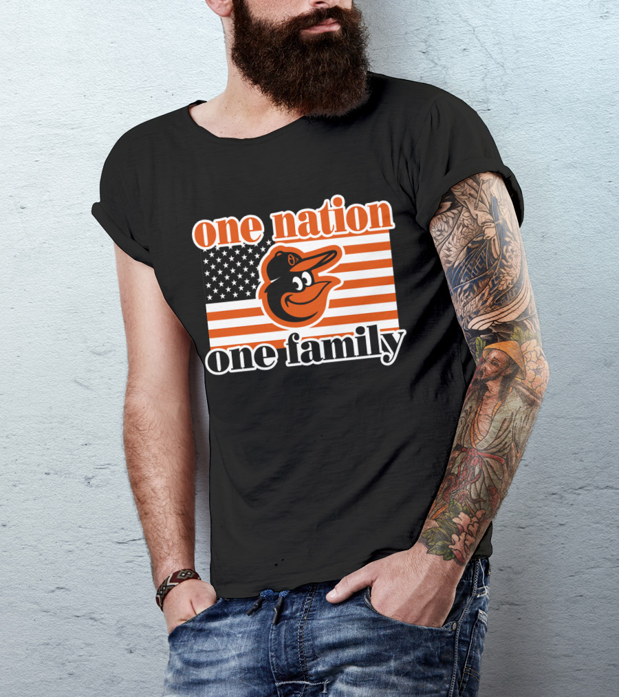 One Nation One Family 59 Baltimore Orioles T-Shirt