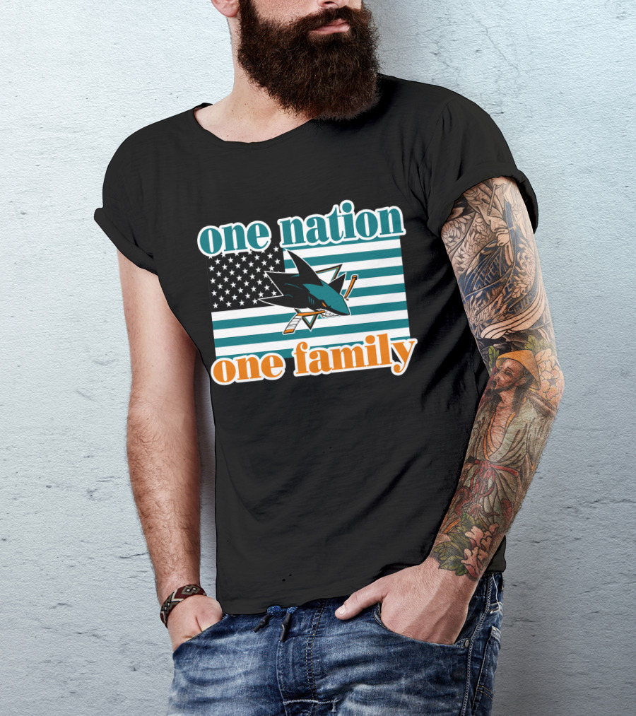 One Nation One Family San Jose Sharks 94 T-Shirt