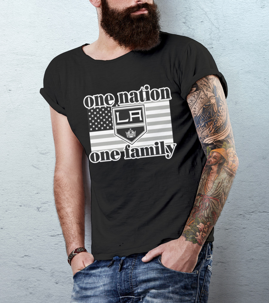 One Nation One Family La Kings 103 American Flag T-Shirt