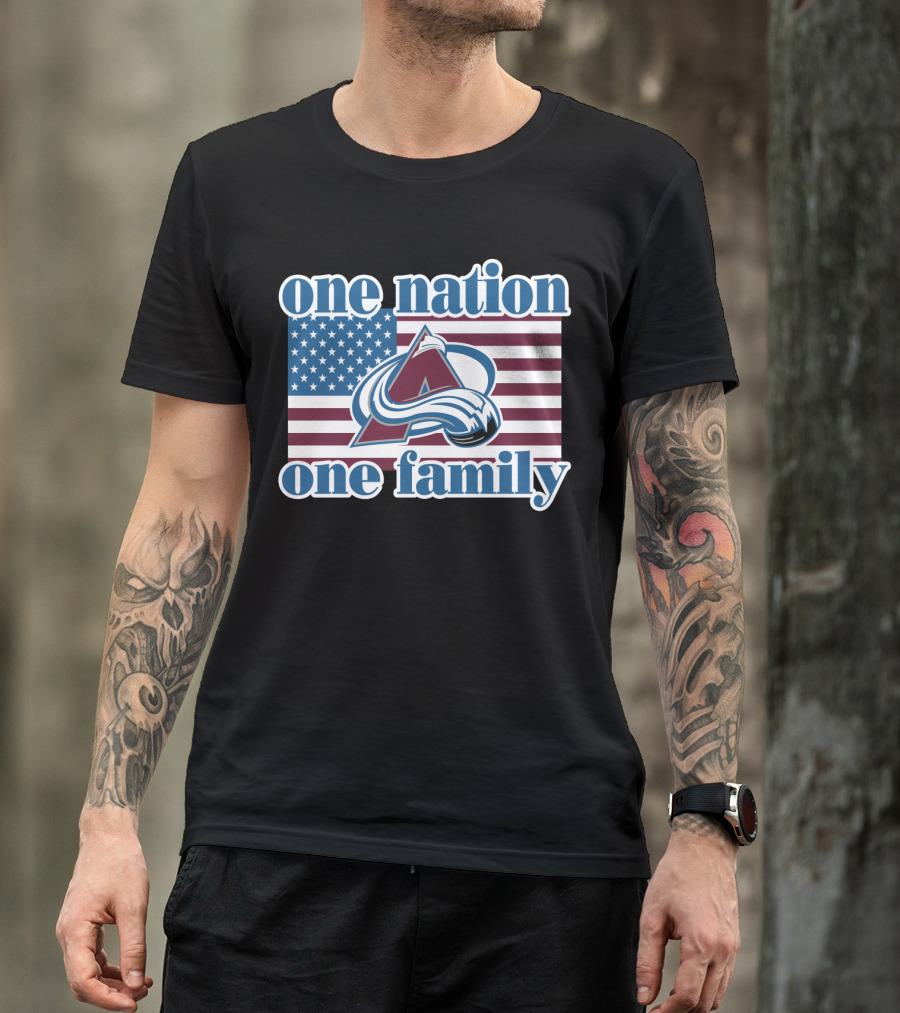 One Nation One Family Colorado Avalanche T-Shirt