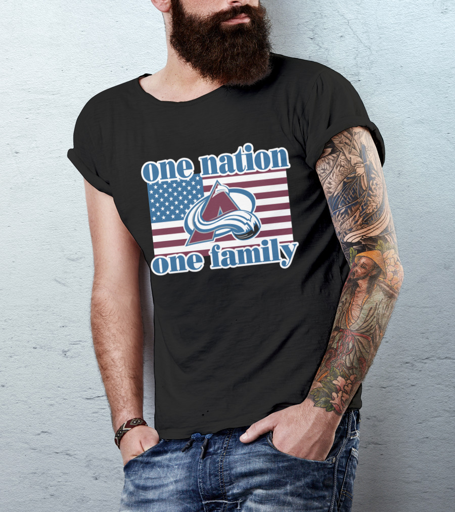 One Nation One Family Colorado Avalanche T-Shirt