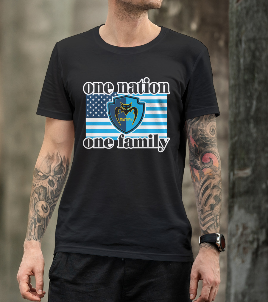 One Nation One Family Tampa Bay Mutiny American Flag T-Shirt