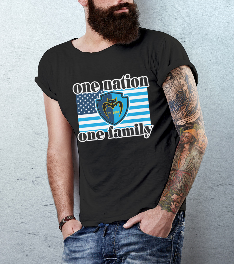 One Nation One Family Tampa Bay Mutiny American Flag T-Shirt