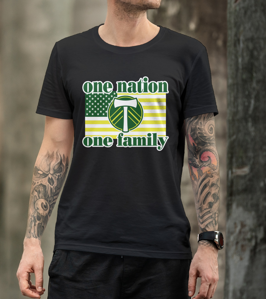 One Nation One Family 122 Portland Timbers T-Shirt