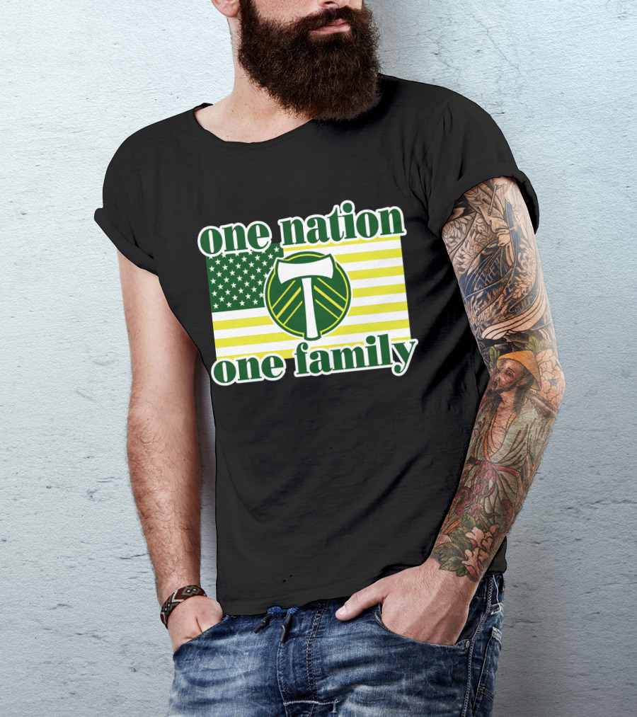 One Nation One Family 122 Portland Timbers T-Shirt