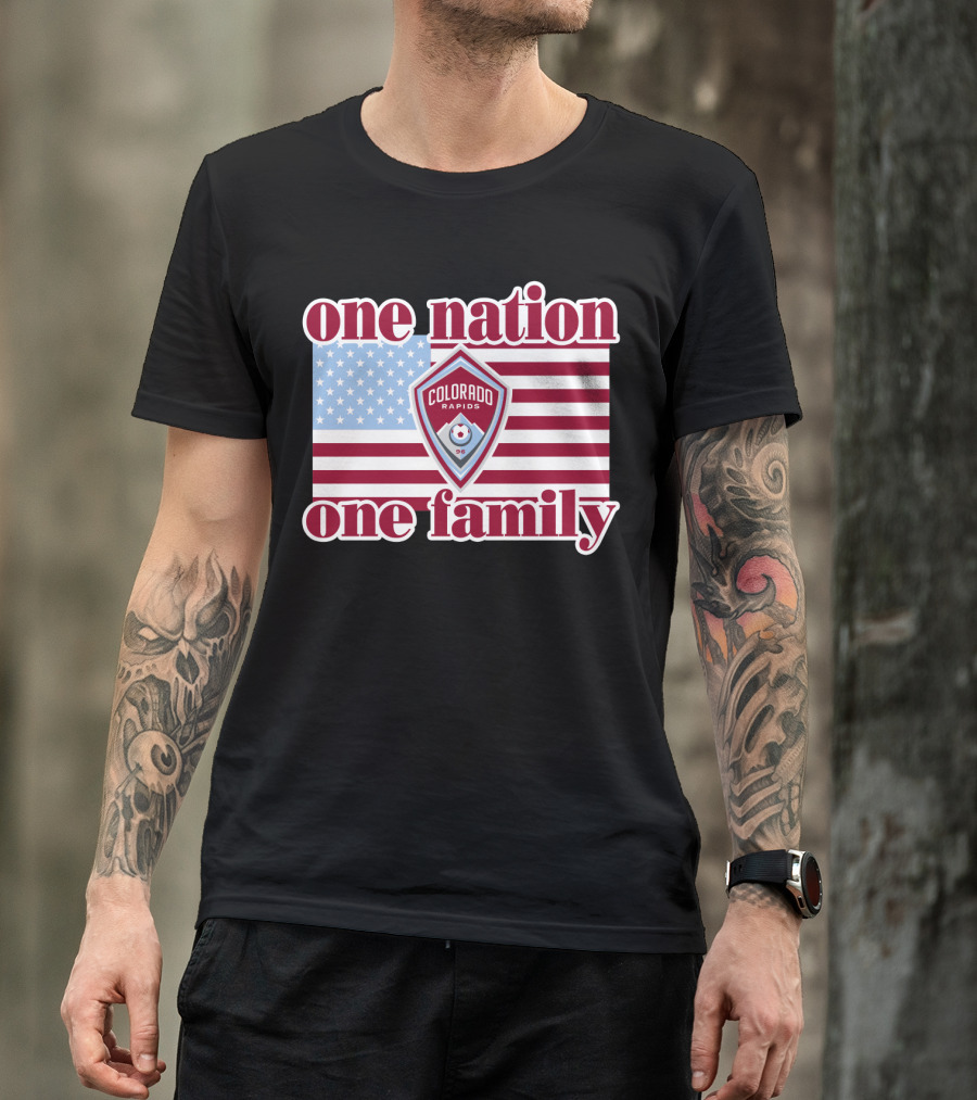 One Nation One Family Colorado Rapids American Flag T-Shirt