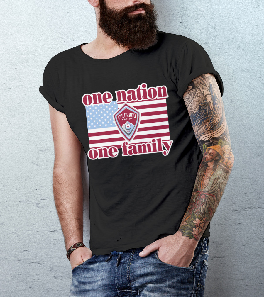 One Nation One Family Colorado Rapids American Flag T-Shirt