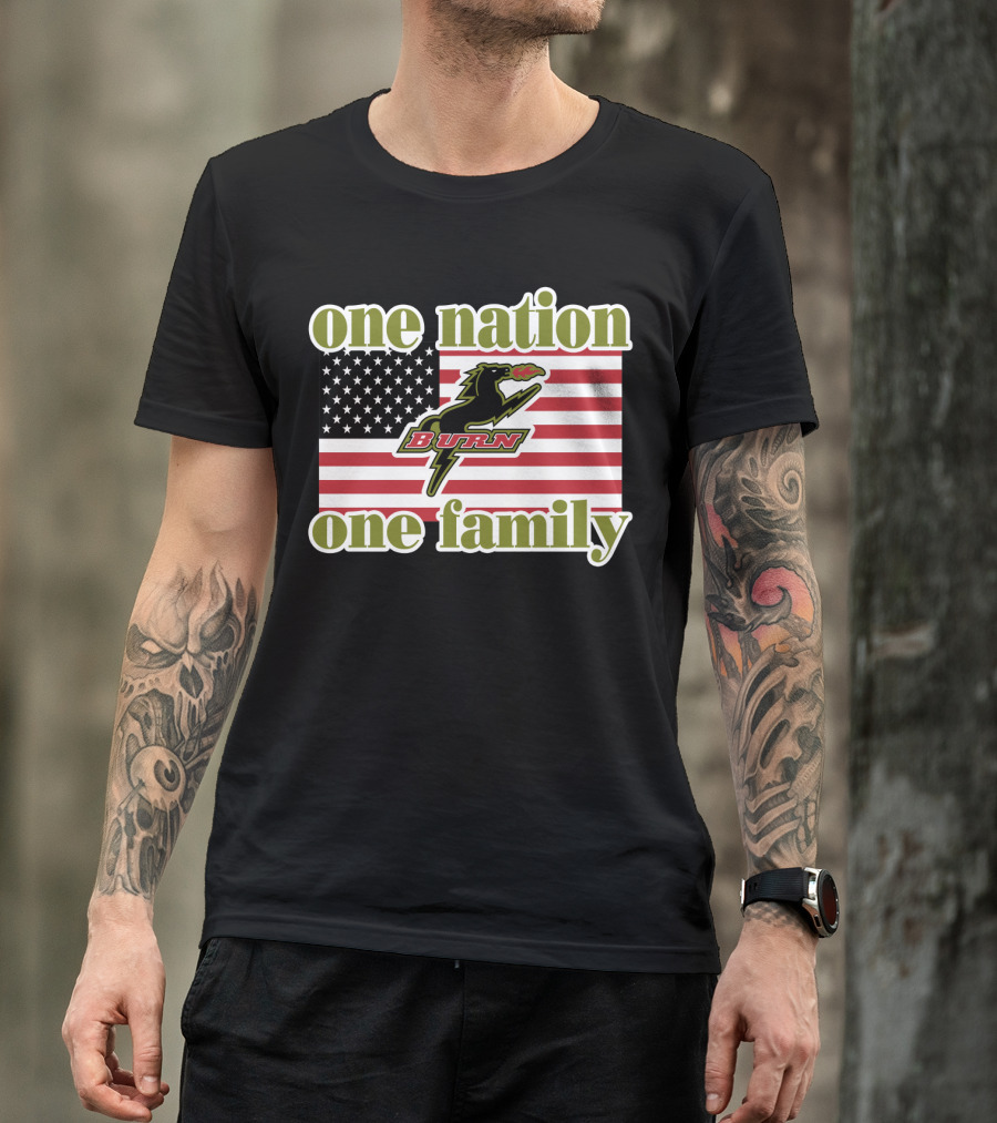 One Nation One Family Dallas Burn Flag T-Shirt