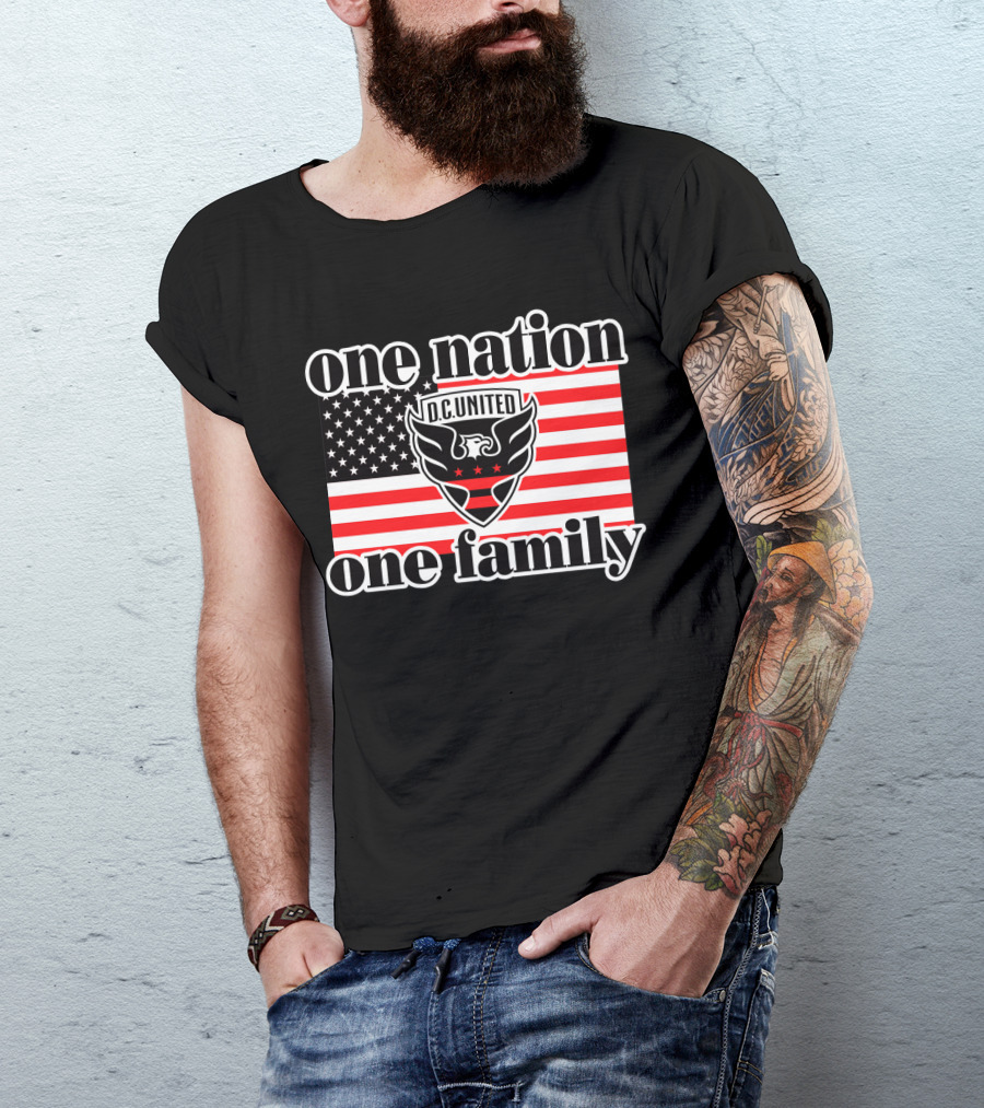 One Nation One Family Dc United American Flag T-Shirt