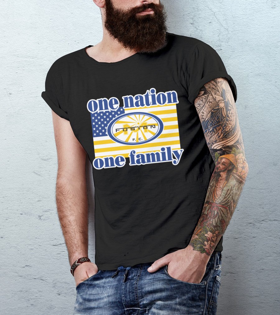One Nation One Family Fusion F.c. Miami 137 American Flag T-Shirt