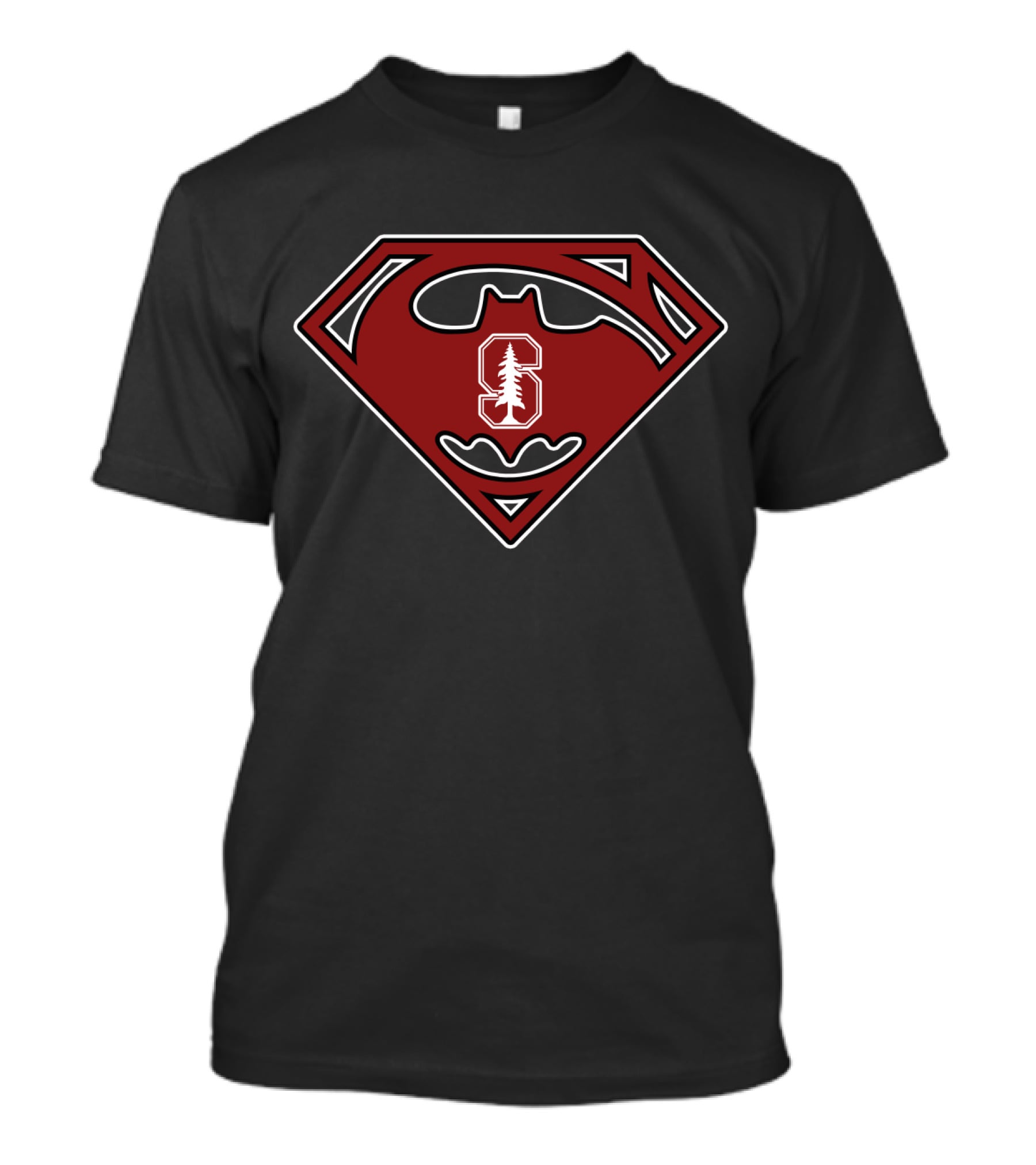 Stanford Cardinal Superman Batman Logo T-Shirt