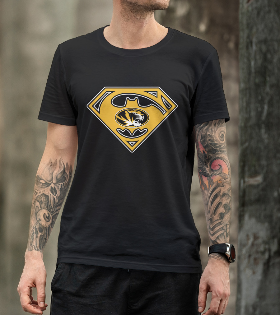 Missouri Tigers Logo With Superhero T-Shirt