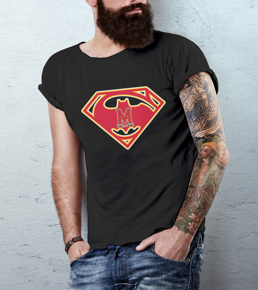 Maryland Terrapins Superman Batman T-Shirt