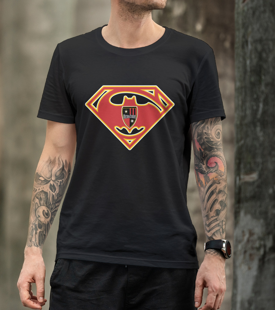 Metrostars 118 Logo Superman Batman Crossover Symbol T-Shirt