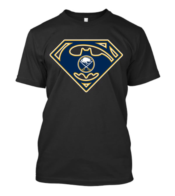 Buffalo Sabres Batman Superman Logo T-Shirt