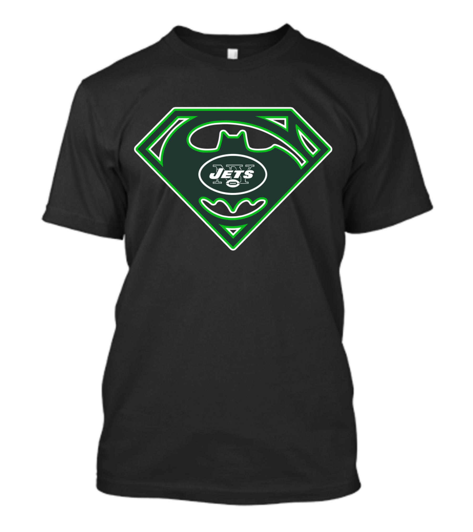 New York Jets Superman Batman Fusion T-Shirt