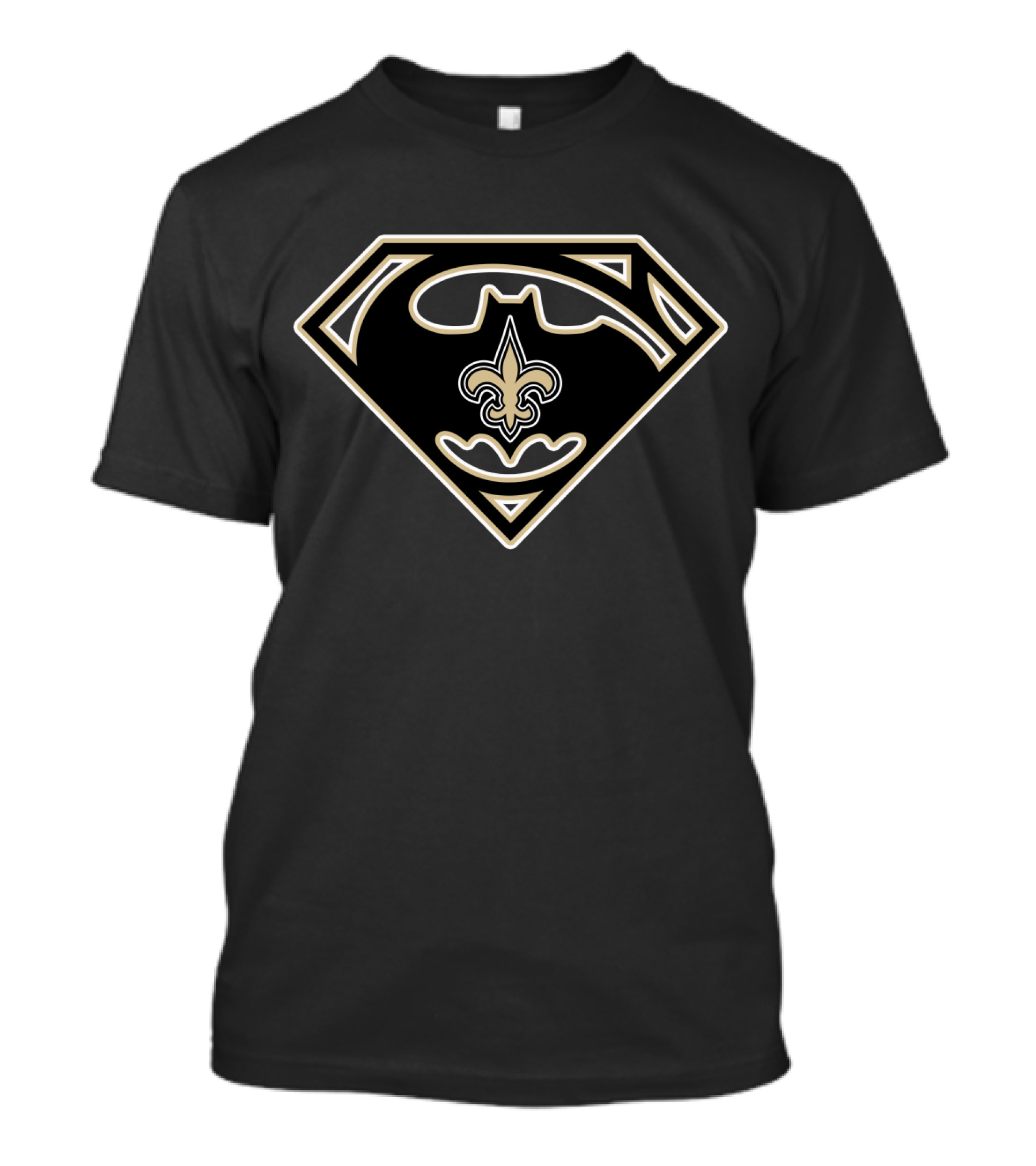 New Orleans Saints Batman Superman Fleur-De-Lis T-Shirt
