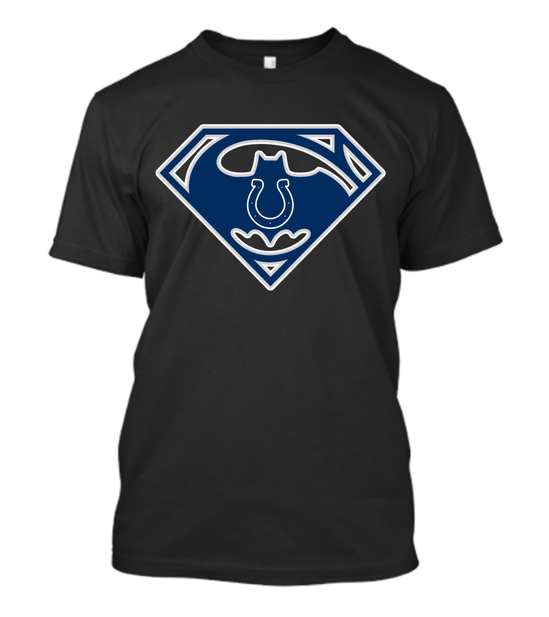 Superman Shield Indianapolis Colts Logo Combination T-Shirt