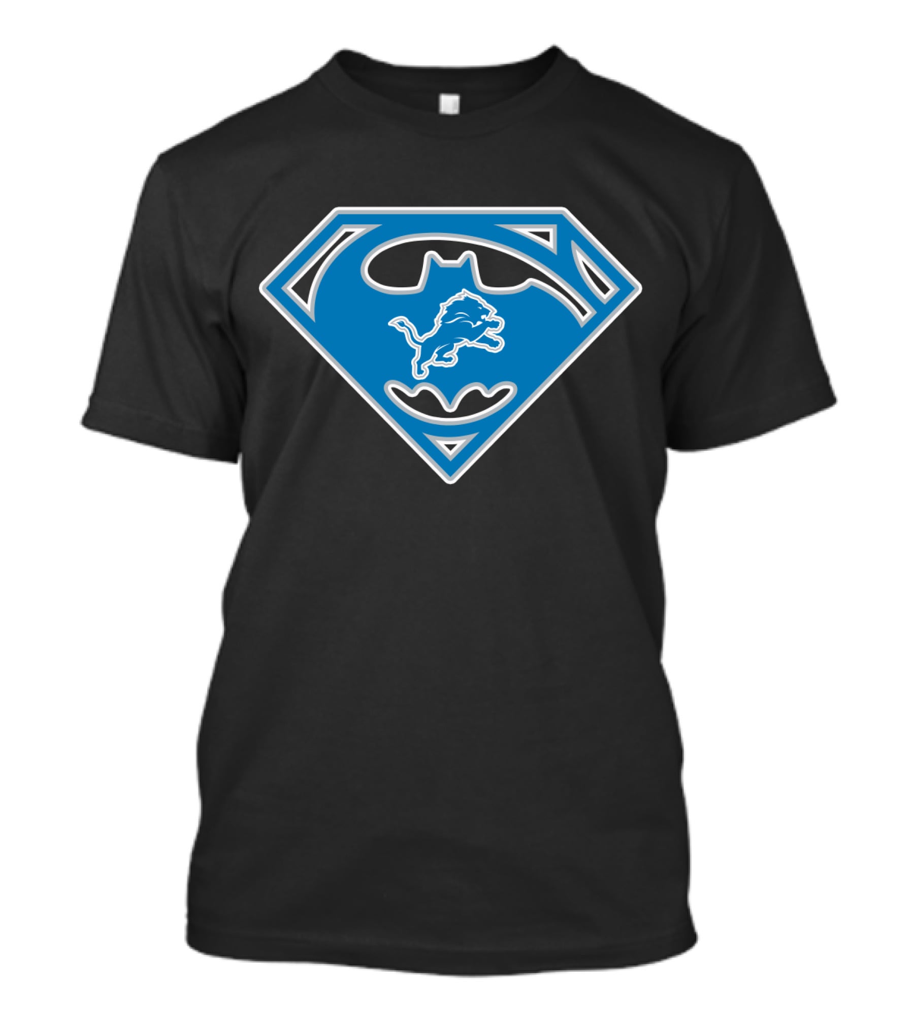 Detroit Lions Superman Batman T-Shirt