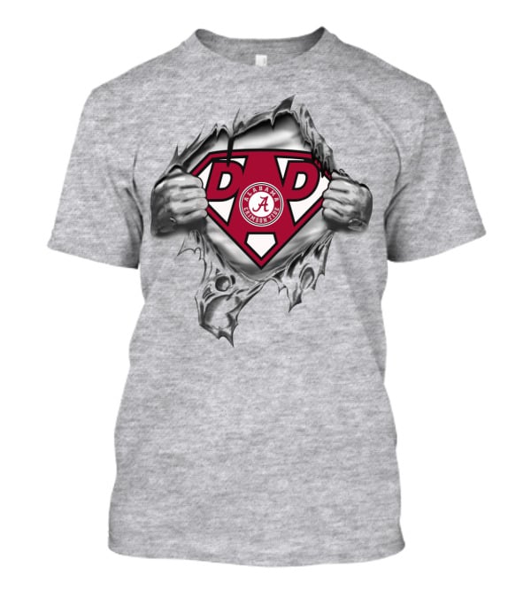 Alabama Crimson Tide Dad Superhero Symbol T-Shirt