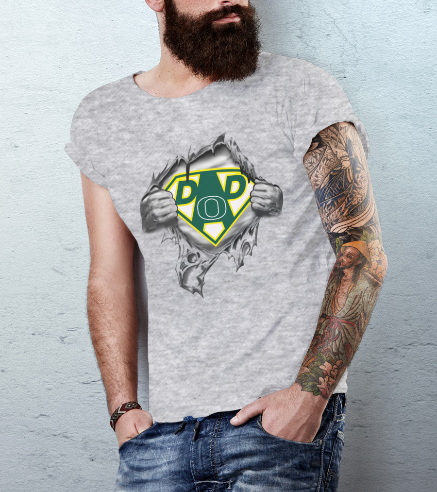 Super Dad O Logo Ripped Chest T-Shirt