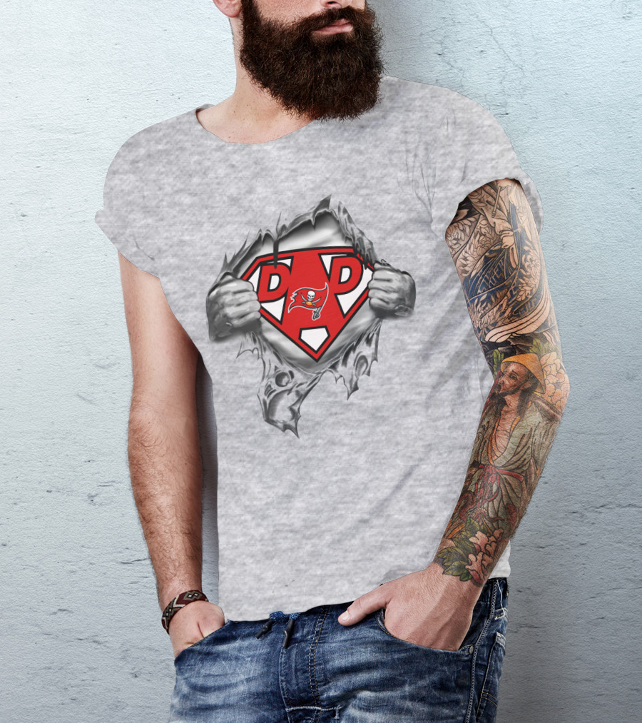 Dad Superhero Tampa Bay Buccaneers T-Shirt