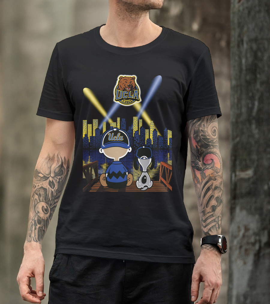 Ucla Bruins Snoopy And Charlie Brown Cityscape Scene T-Shirt