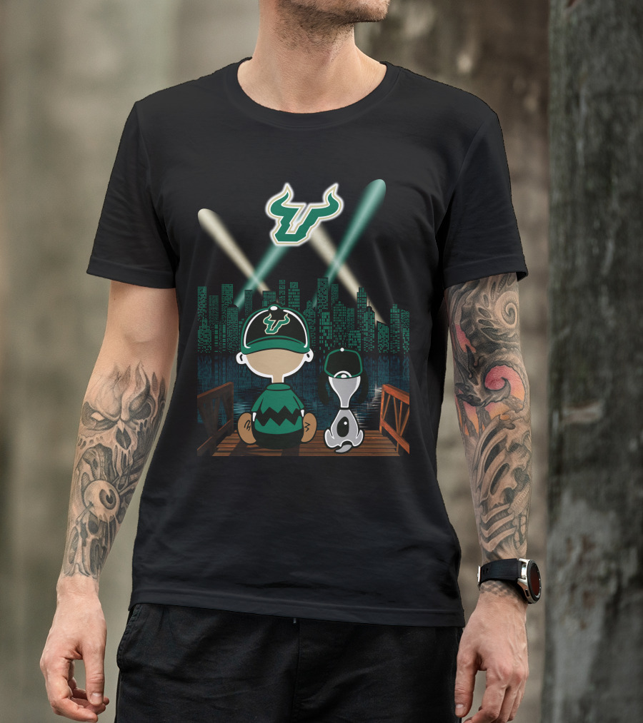 South Florida Bulls Nighttime Skyline Adventure T-Shirt