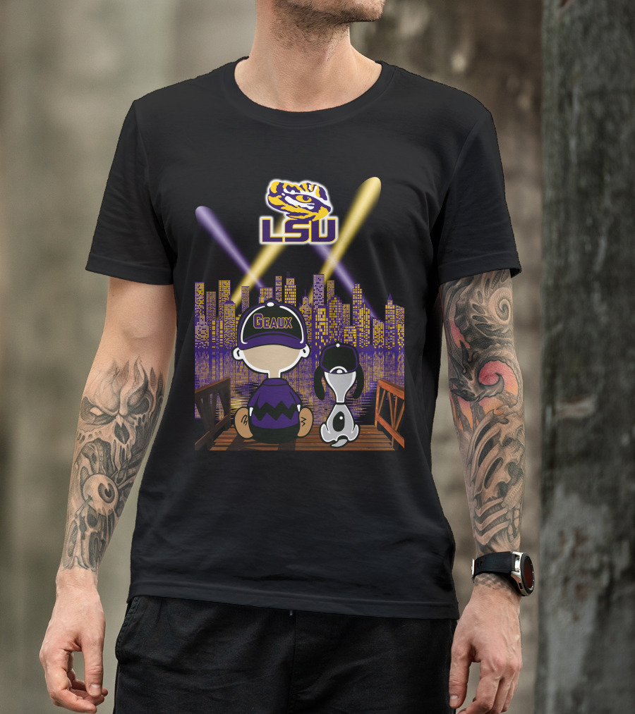 Geaux Lsu Tigers 62 City Lights Night Skyline T-Shirt