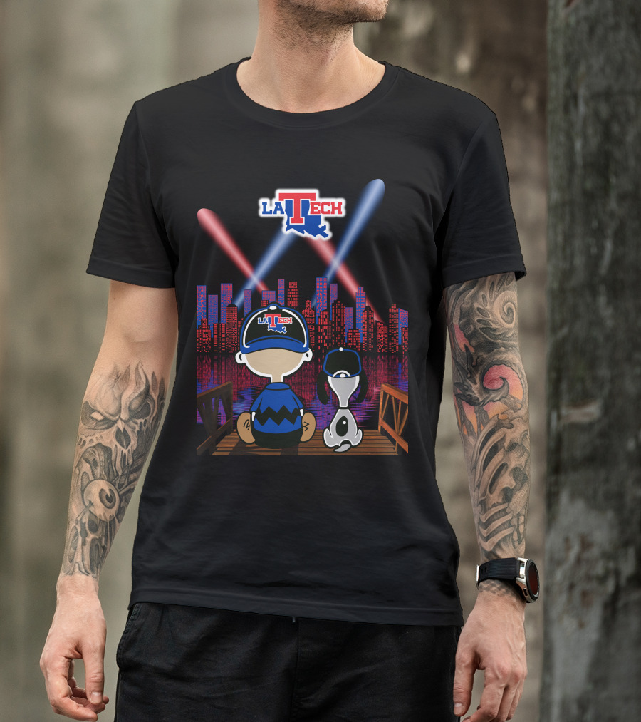 La Tech Bulldogs Skyline Rendezvous By Night T-Shirt
