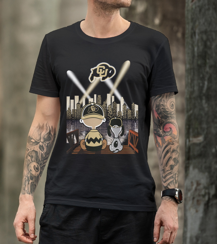 Colorado Buffaloes City Skyline Night Lights T-Shirt