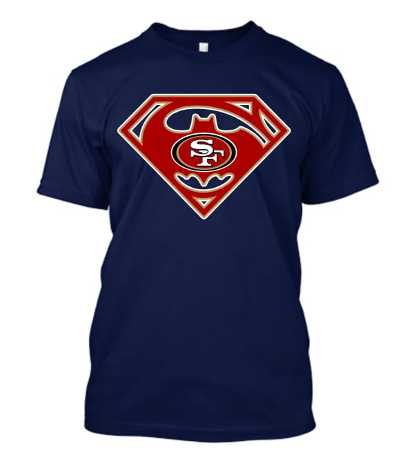 San Francisco 49ers Batman Superman Logo Mix T-Shirt