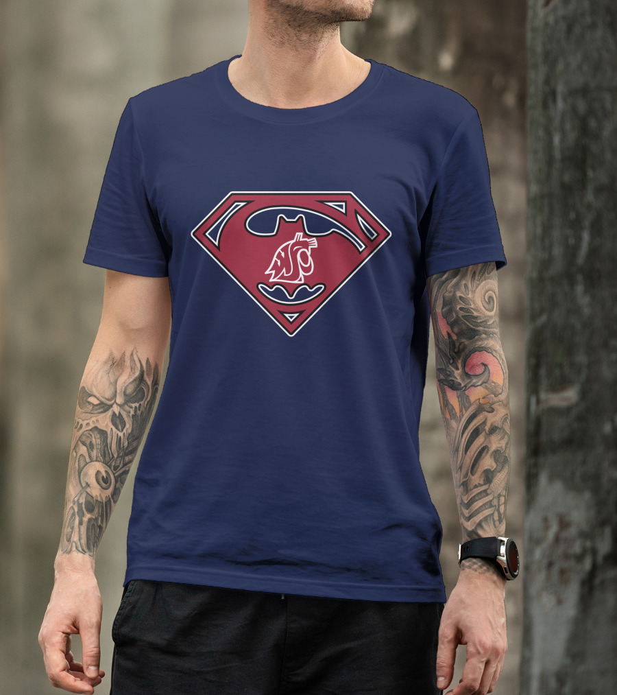 Superman Logo Washington State Cougars T-Shirt