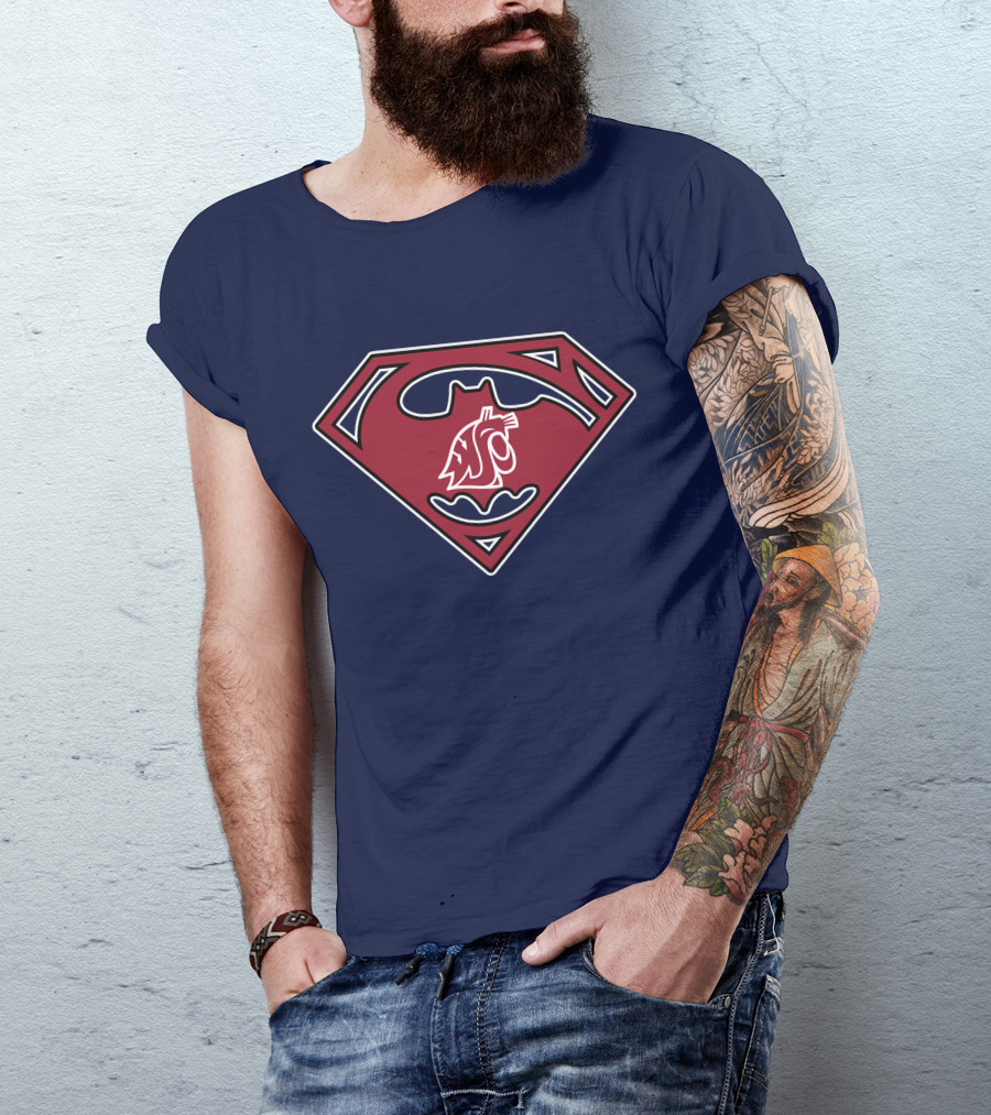 Superman Logo Washington State Cougars T-Shirt