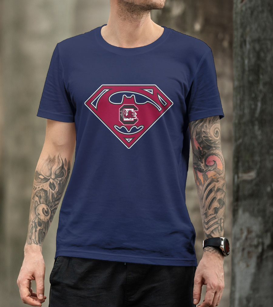 Superhero Shield South Carolina Gamecocks T-Shirt