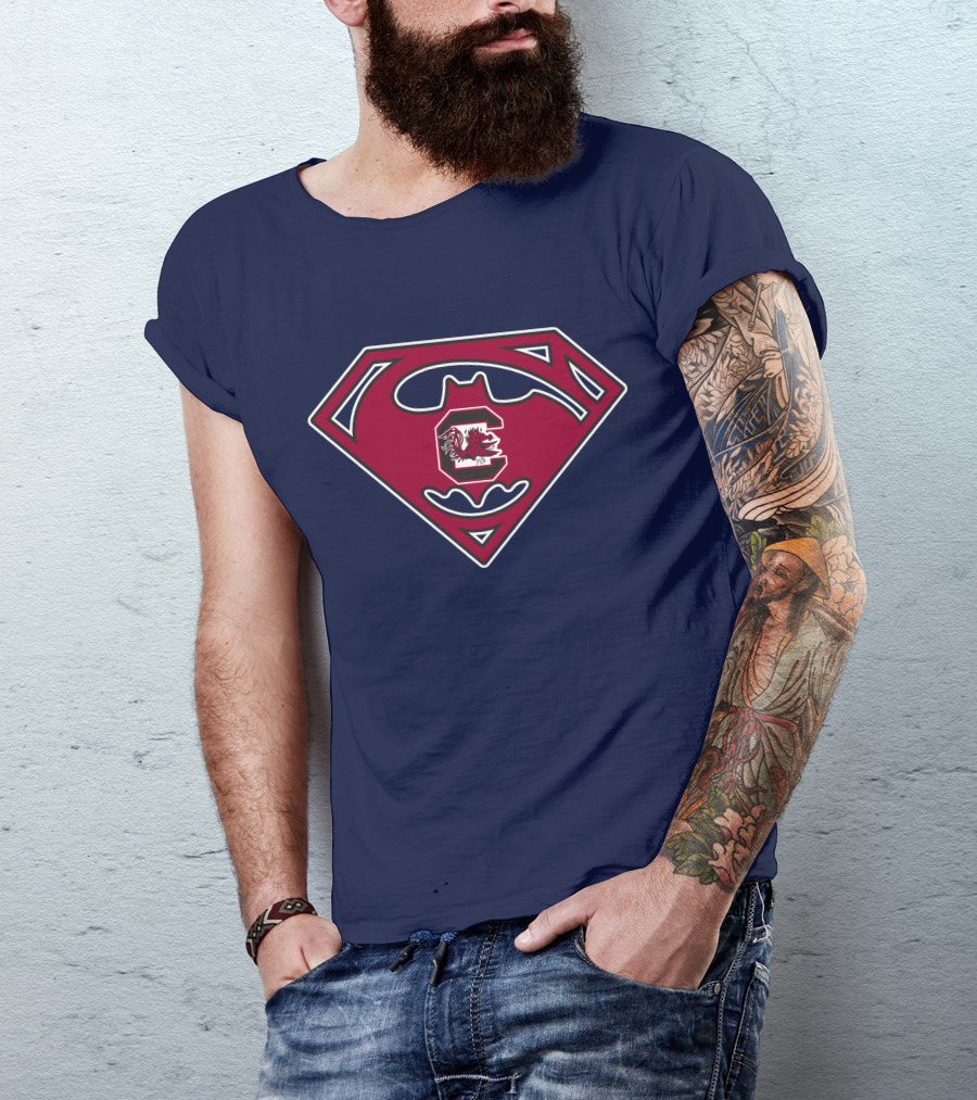 Superhero Shield South Carolina Gamecocks T-Shirt