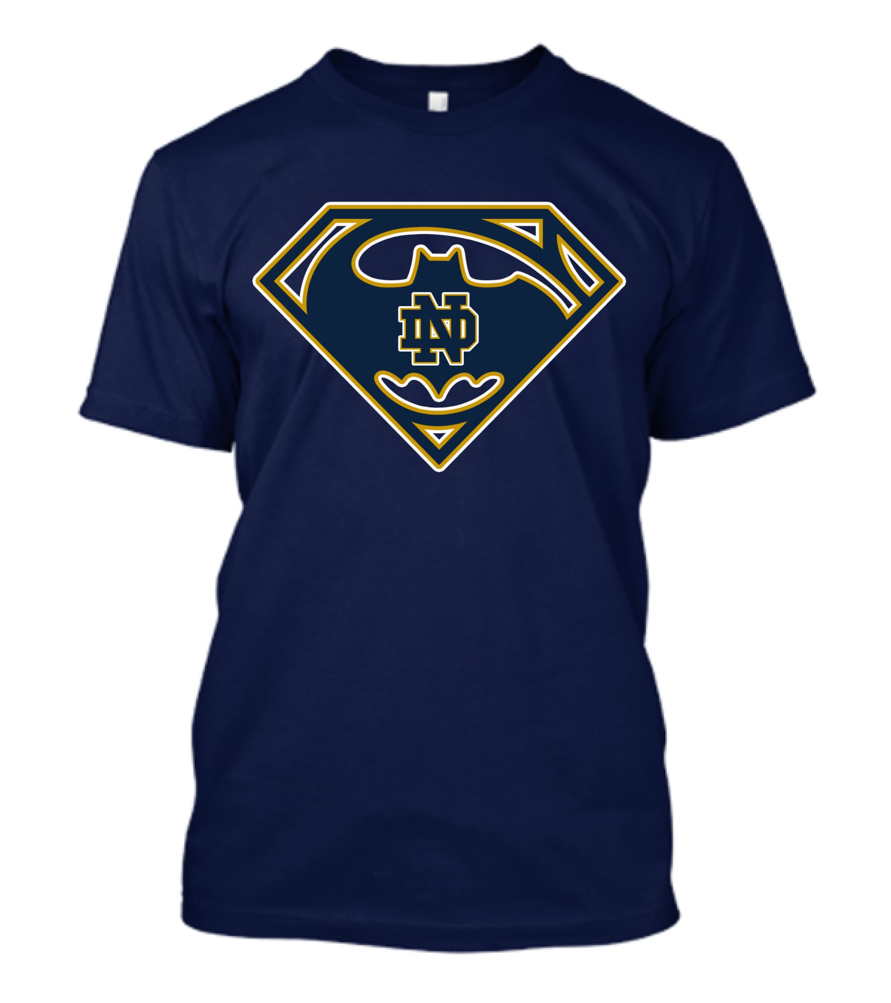 Notre Dame Fighting Irish Nd Batman Superman Shield T-Shirt