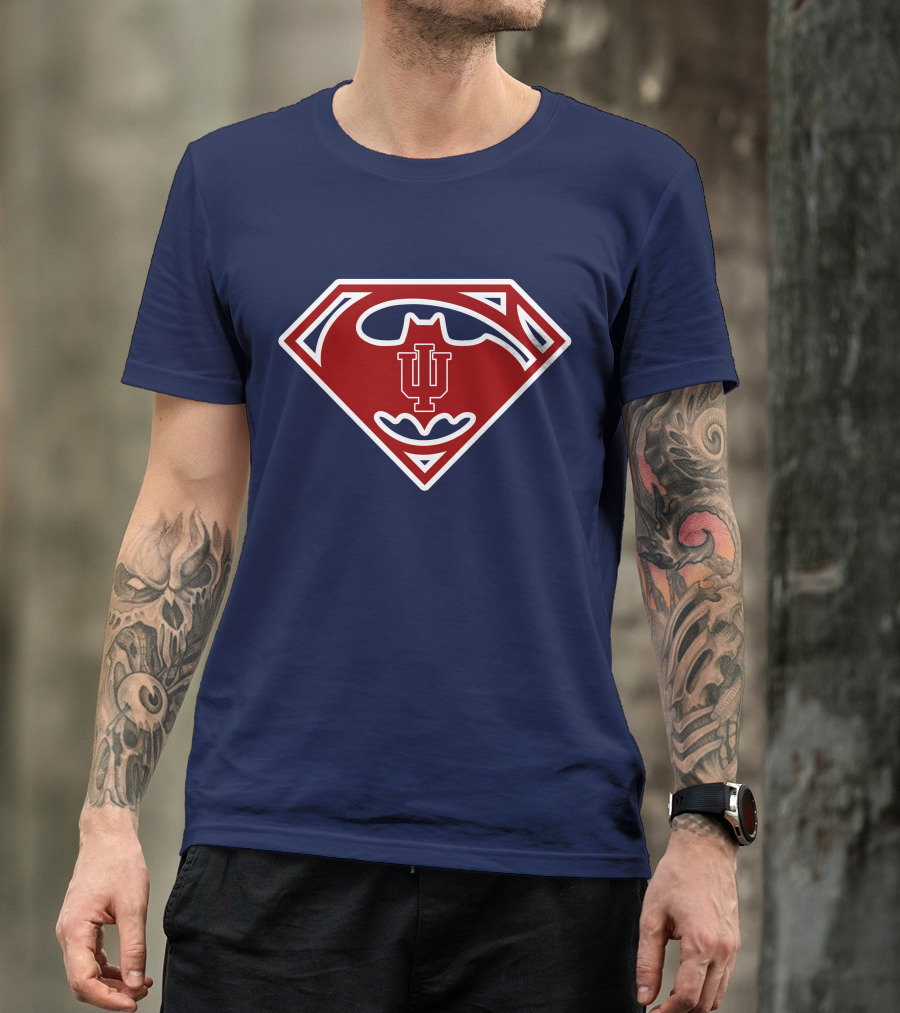 Indiana Hoosiers Superman Batman Logo Mashup T-Shirt